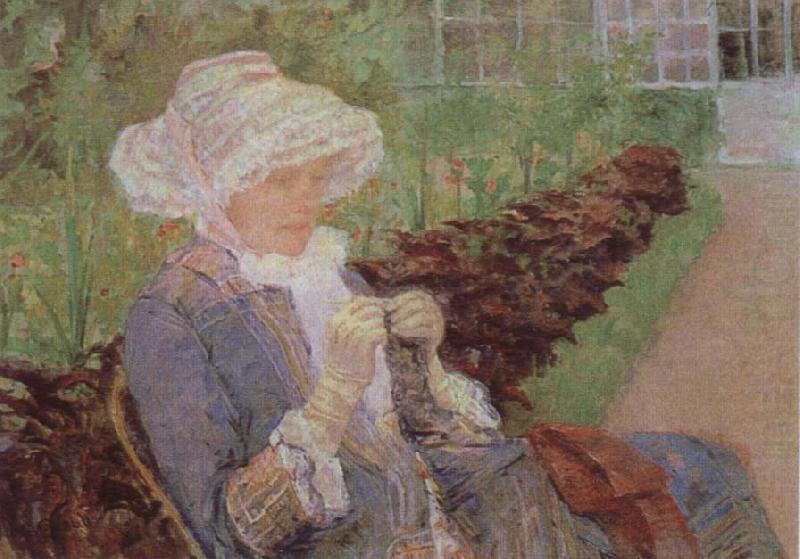 Mary Cassatt Lydia Crocheting in the Garden at Marly china oil painting image